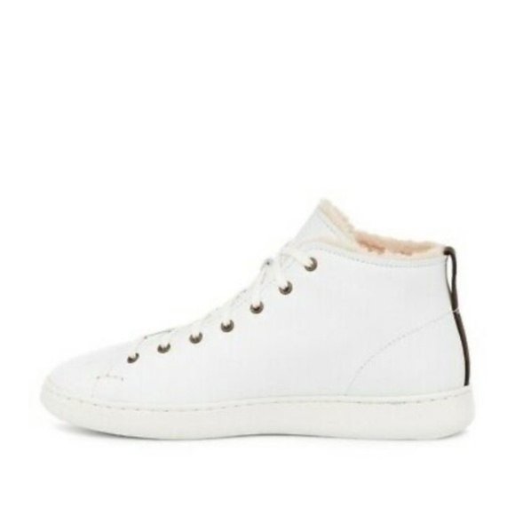 UGG high top ankle sneaker with wool lining on top